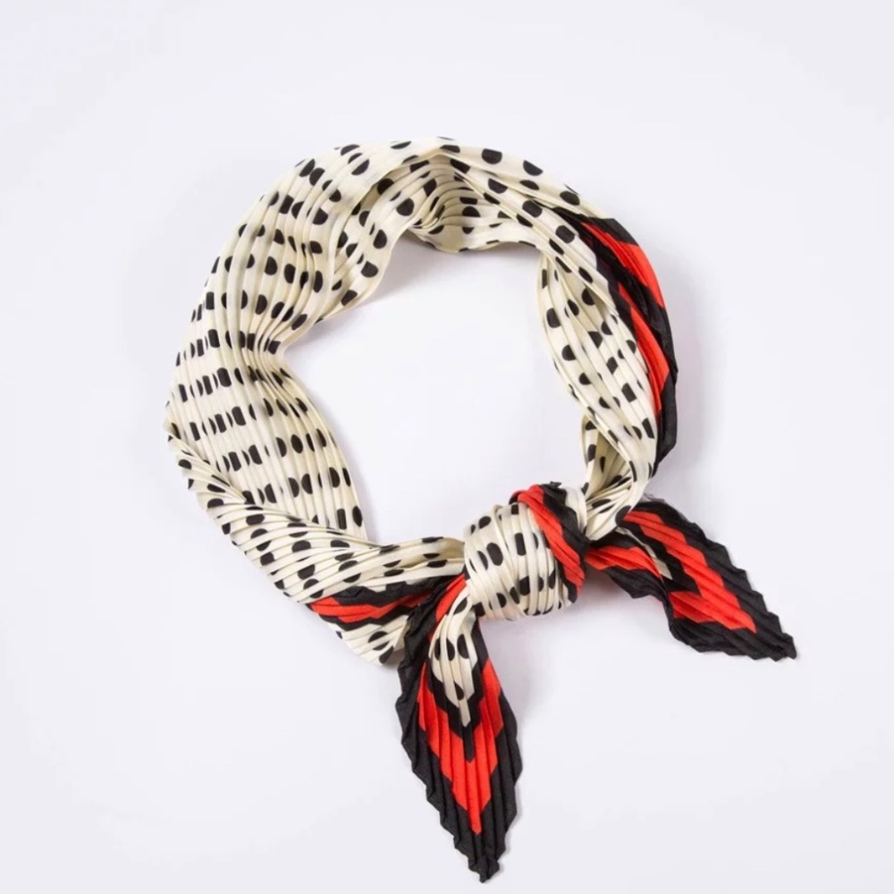 Polka Dot Silky Square Scarf